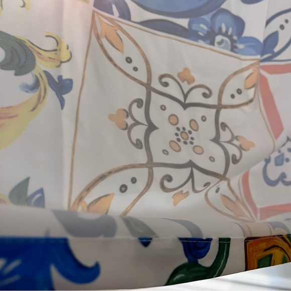 DOLCE Italian Majolica Tie Strap Maxi Sundress Painted Tile Print • Style of D&G - Picture 15 of 15